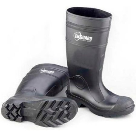 JAYDEE GROUP USA. Enguard PVC Steel Toe Waterproof Boots, 16in Height, Black, Size 10, 1 Pair EGST-10